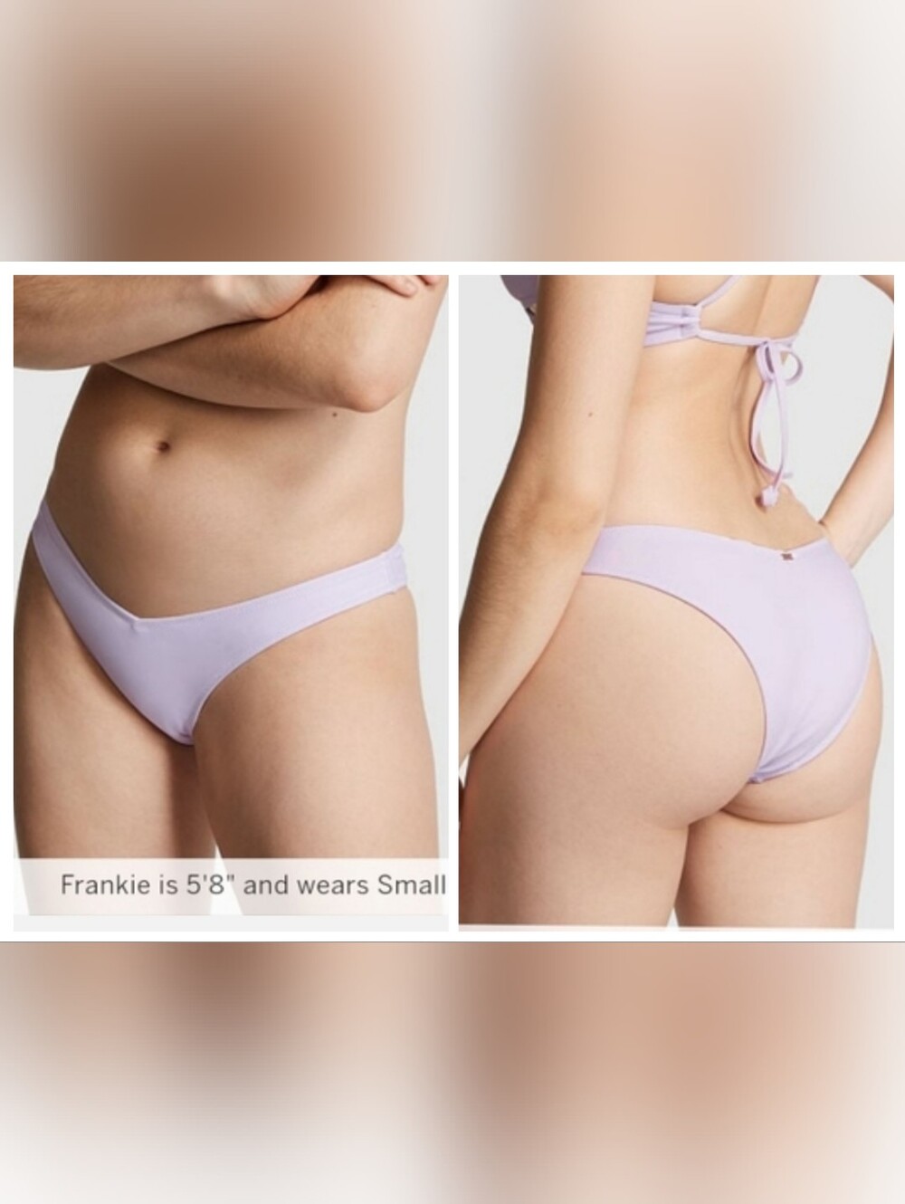Victoria's secret pink v front itsy bikini swim bikini bottom PURPLE XLARGE